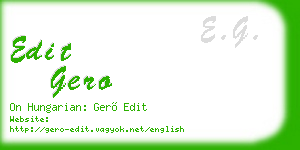 edit gero business card